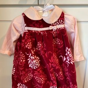 Pink Floral Bubble Dress and Onesie